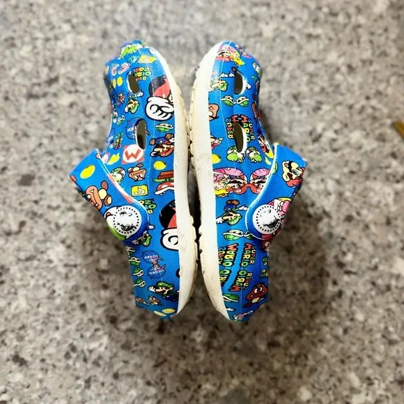 Nintendo Kids Clogs - Blue - Pre-Loved Size 5C/6C👟🎮 - Picture 9 of 10